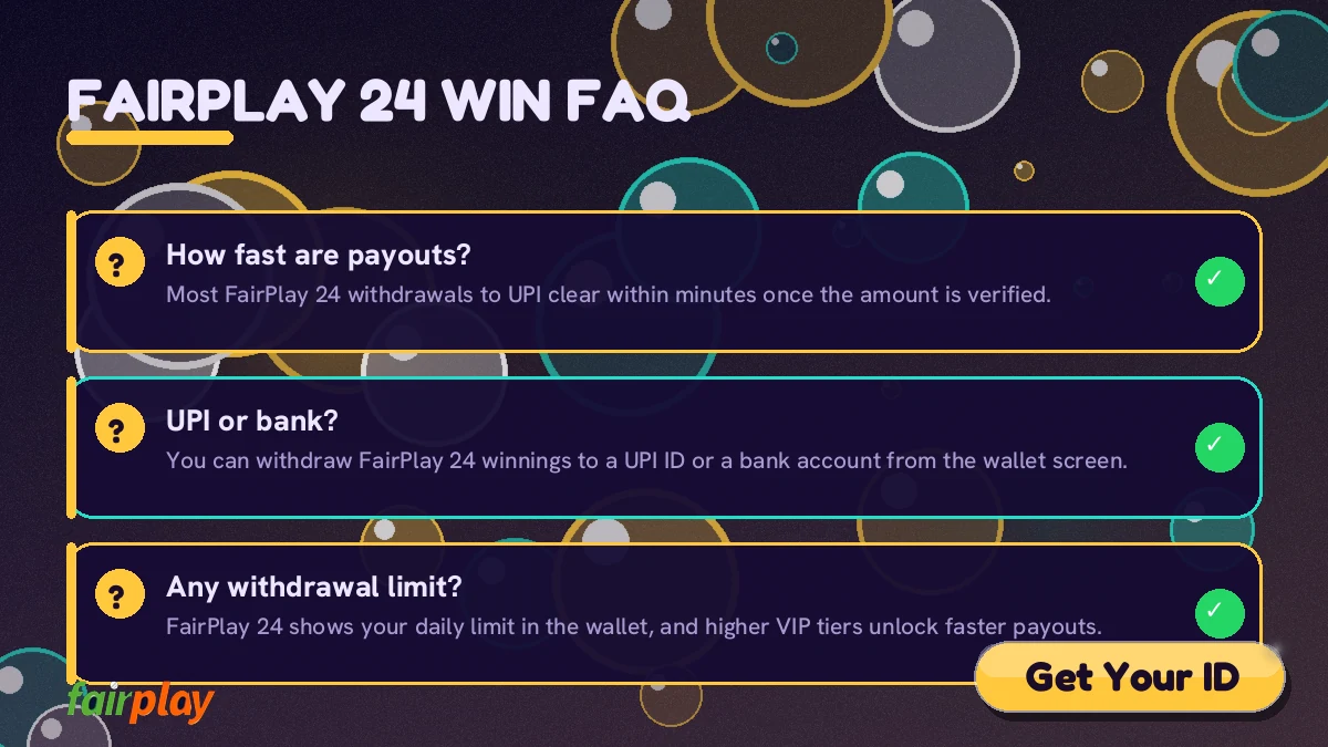 FairPlay 24 Win withdrawal questions answered