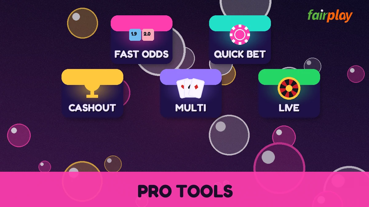 FairPlay 24 Pro interface grid showing markets, odds ladder and stake field
