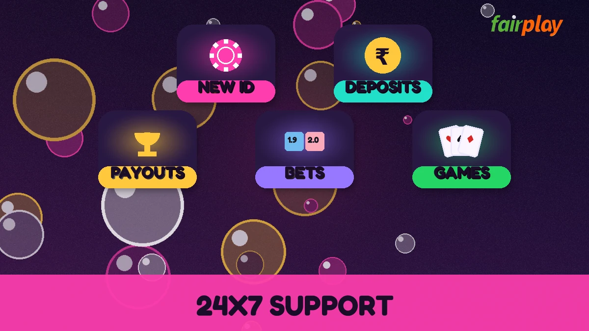 FairPlay 24 support channels — WhatsApp, Telegram and email